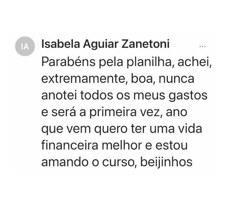 Página Planilha AI 2025 Depoimentos 2